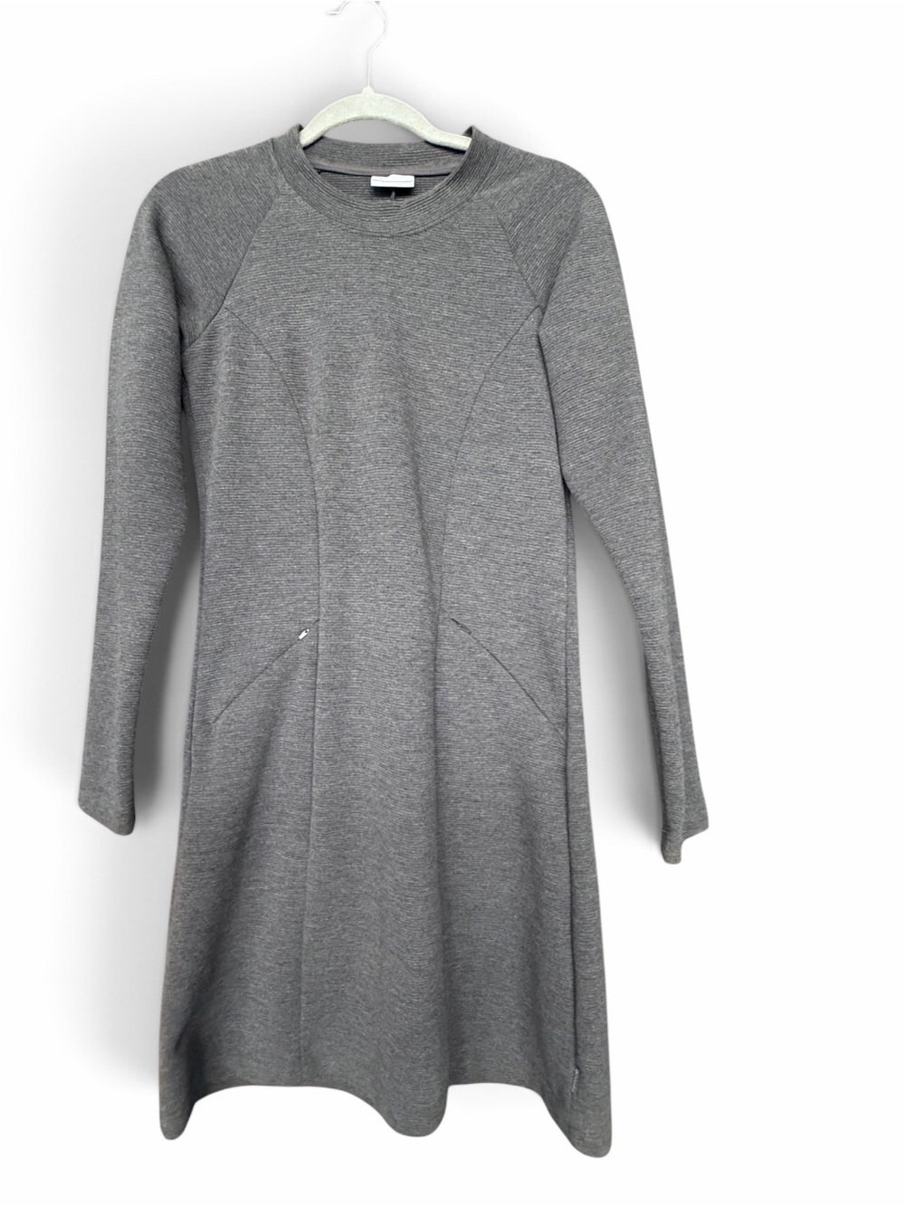 Columbia Heather Gray Long-Sleeve Sweater Dress Size XS Pockets Casual Travel